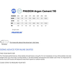 Powerslide Phuzion Argon Cement 110 Inline Skates