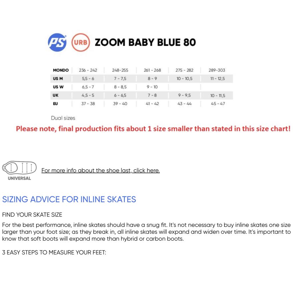 Powerslide Zoom Baby Blue Urban Adjustable Inline Skates