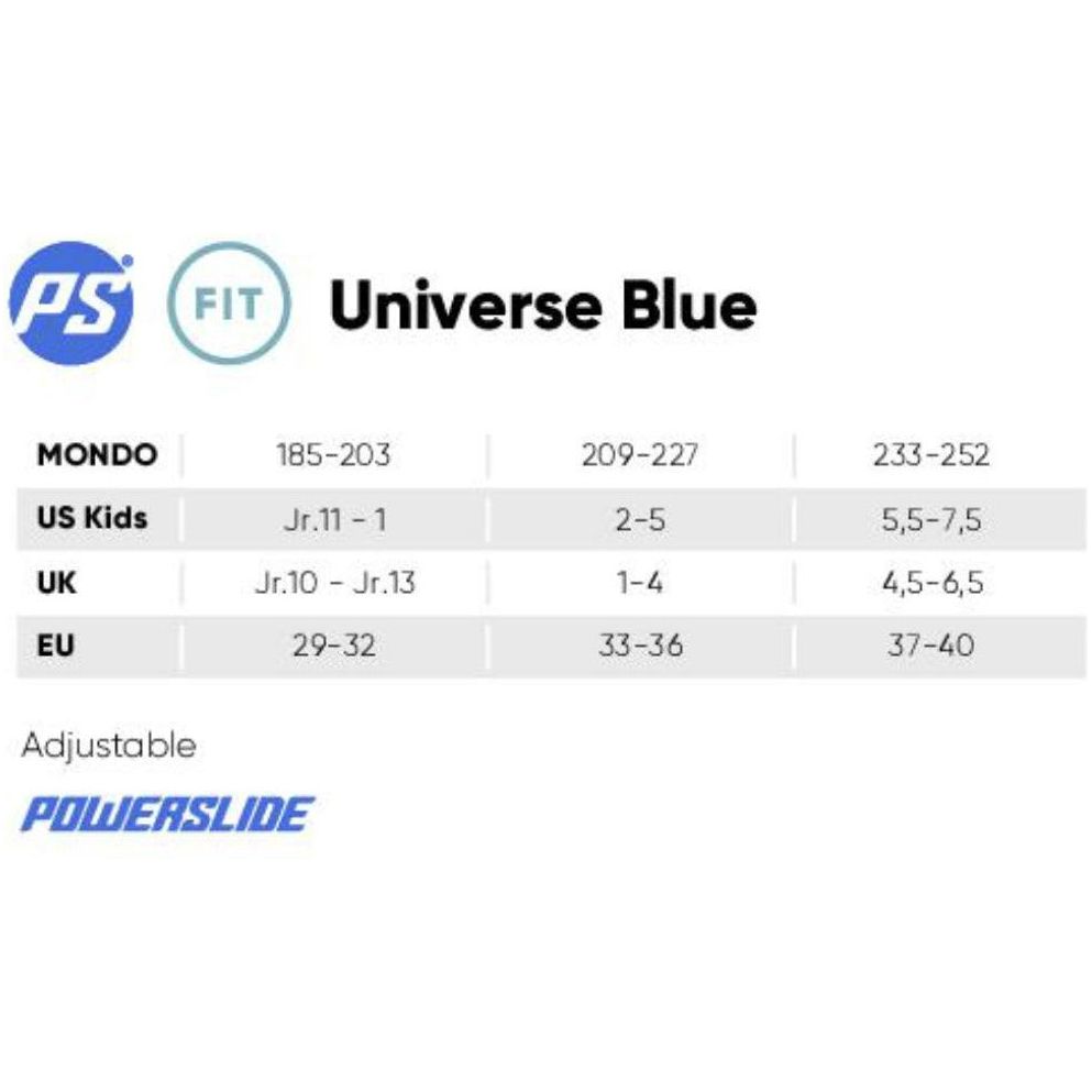 Powerslide Phuzion Universe Blue 3W Kids Adjustable Inline Skates