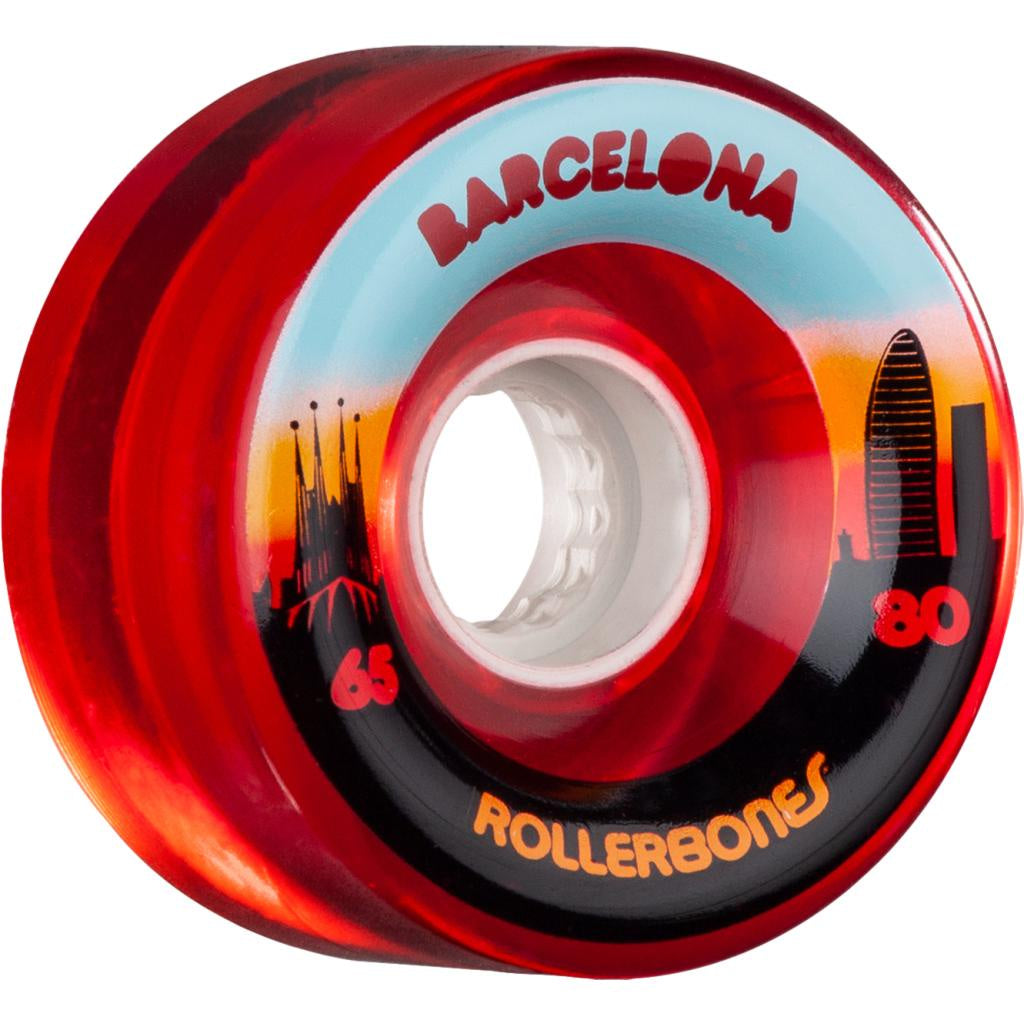 Rollerbones Outdoor Barcelona 65mm x 80A Red 8 Pack