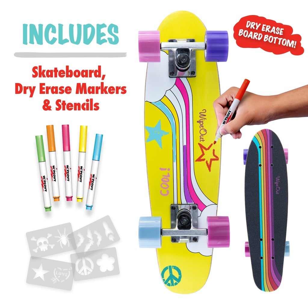 Triple 8 Wipeout Rainbow Skateboard Complete