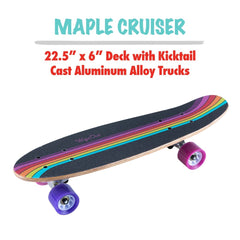 Triple 8 Wipeout Rainbow Skateboard Complete