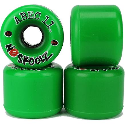 ABEC 11 Classic No Skoolz 65mm Skateboard Wheels Green 4 Pack