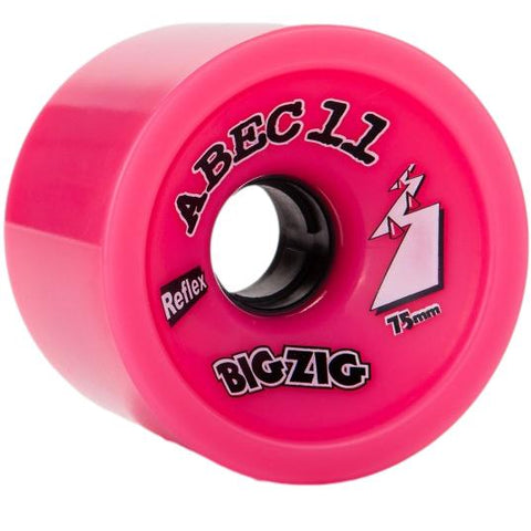 ABEC 11 Wheels Reflex BigZig 75mm 77a Skateboard Wheels Pink 4 Pack