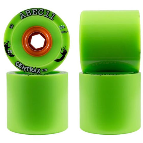 ABEC 11 Longboard Skateboard Wheels Centrax HD 75mm 77a Green 4 Pack