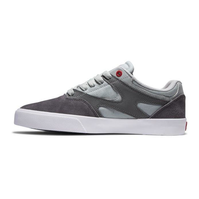 DC Kalis Vulc S Mens Skateboarding Shoe Grey / Grey / Red