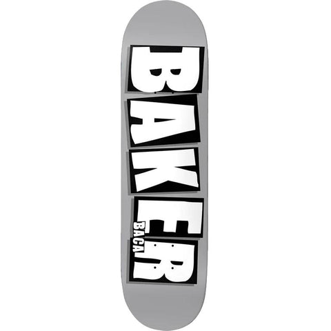Baker Baca Name Brand Dipped Grey Skateboard Deck 8.5