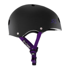 S-One Lifer Black Matte/Purple Straps Helmet