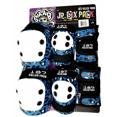 187 Junior Six Pack Padding Set Staab Blue - Da Klinic Online | Skate Specialists