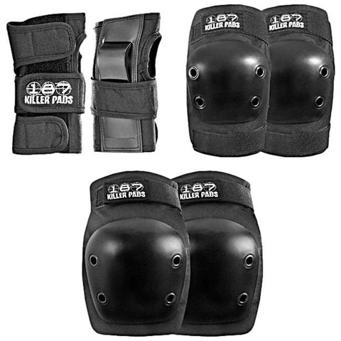 187 Killer Pads Adult Six Pack Pad Set Black