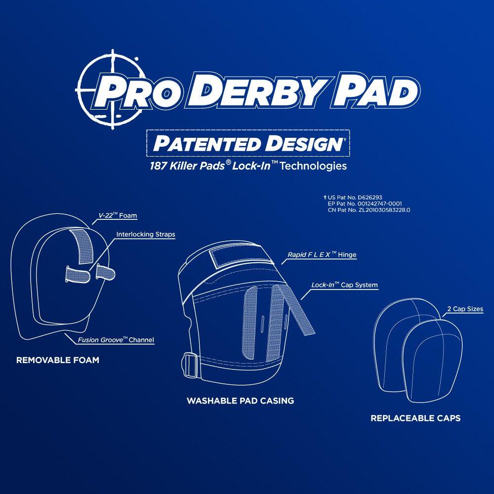 187 Pro Derby Knee Pad Black / Black - Da Klinic Online | Skate Specialists