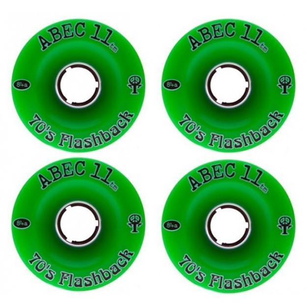 ABEC 11 70's Flashback 70mm Skateboard Wheels Green 4 Pack - Da Klinic Online | Skate Specialists