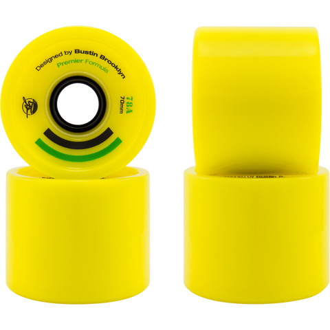Bustin Boards Premier Wheels 70mm 78a Yellow 4 Pack - Da Klinic Online | Skate Specialists