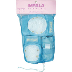 Impala Adult Protective Tripack Padding  Set Sky Blue / Yellow