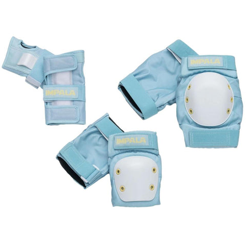 Impala Adult Protective Tripack Padding  Set Sky Blue / Yellow