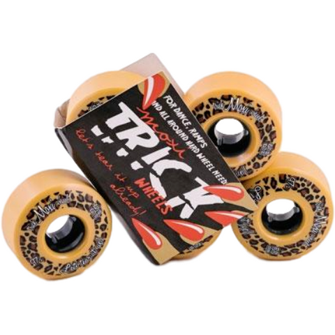 Moxi Trick Rollerskate Wheels 55mm 97a Leopard 4 Pack - Da Klinic Online | Skate Specialists
