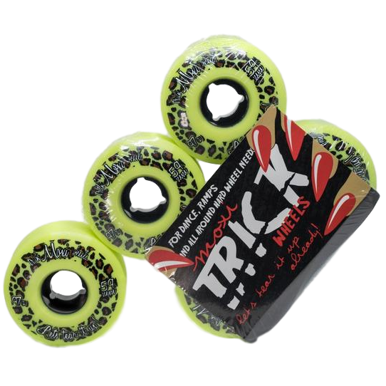 Moxi Trick Wheels 59mm 97a Green 4 Pack - Da Klinic Online | Skate Specialists
