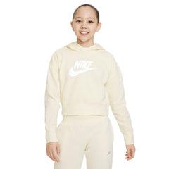 Nike Club French Terry Youth Crop Hoody Coconut Milk