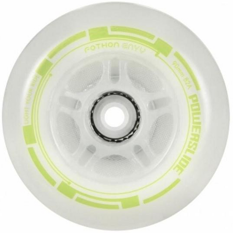 Powerslide Fothon Envy LED Inline Wheels Green 4 Pack - Da Klinic Online | Skate Specialists
