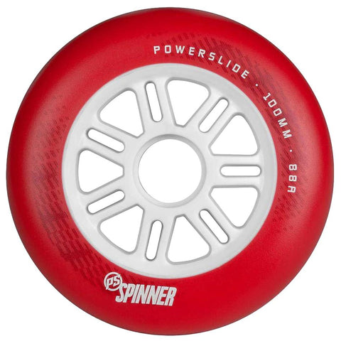 Powerslide Spinner Inline Wheels 100mm/88a - Red Each