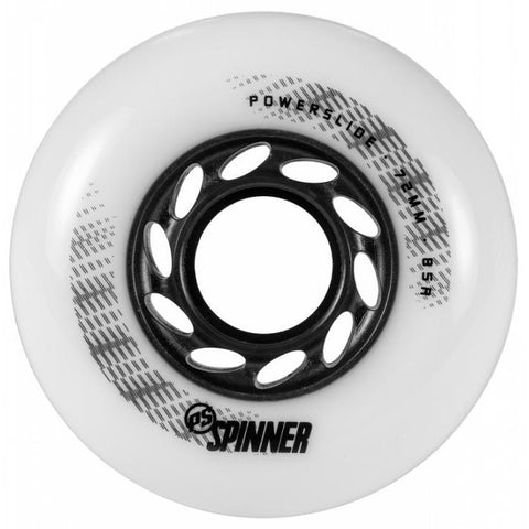 Powerslide Spinner Wheels 72mm 88a Matte White 4 Pack - Da Klinic Online | Skate Specialists