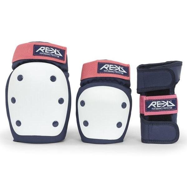 REKD Heavy Duty Triple Pad Set Blue Pink - Da Klinic Online | Skate Specialists