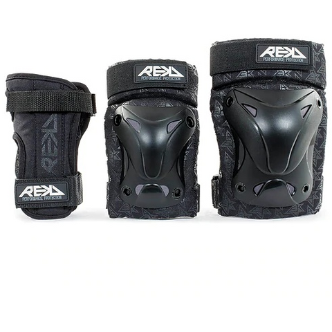 REKD Recreational Tri Protective Pad Set Black