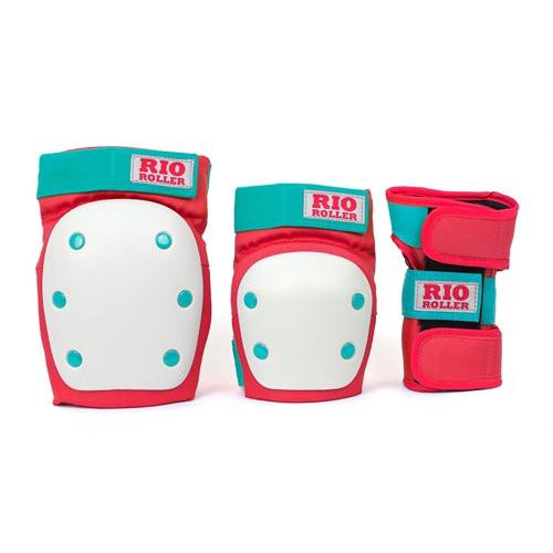 Rio Protective Pad Set - Red Mint - Da Klinic Online | Skate Specialists