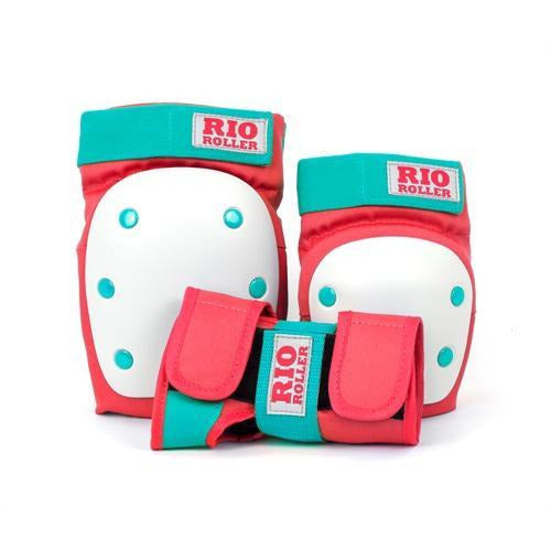 Rio Protective Pad Set - Red Mint - Da Klinic Online | Skate Specialists