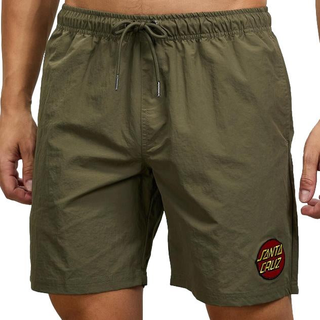 Santa Cruz Classic Dot Cruzier Beach Shorts Green