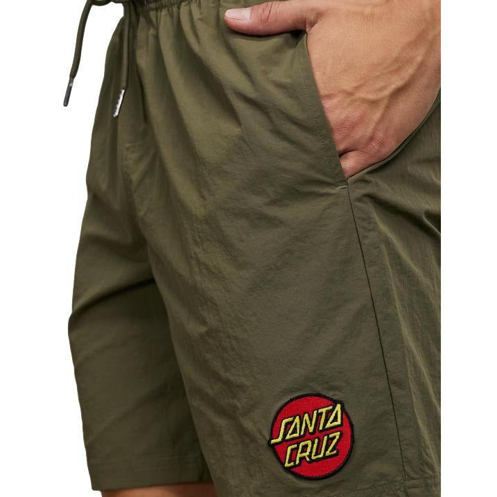 Santa Cruz Classic Dot Cruzier Beach Shorts Green