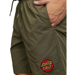 Santa Cruz Classic Dot Cruzier Beach Shorts Green