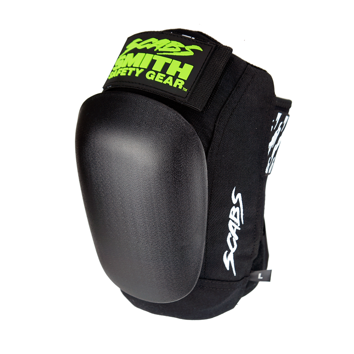 Smith Scabs Skate Knee Pad Black w Black Caps - Da Klinic Online | Skate Specialists