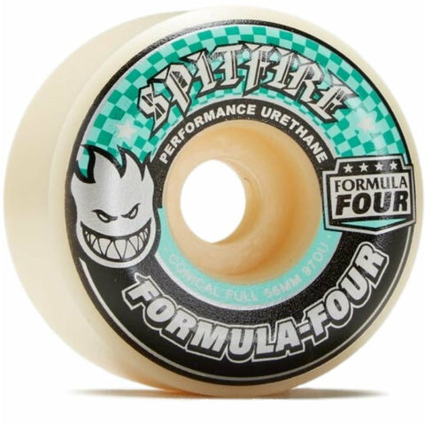 Spitfire Formula Four Conical Teal Skateboard Wheel 54mm 97A