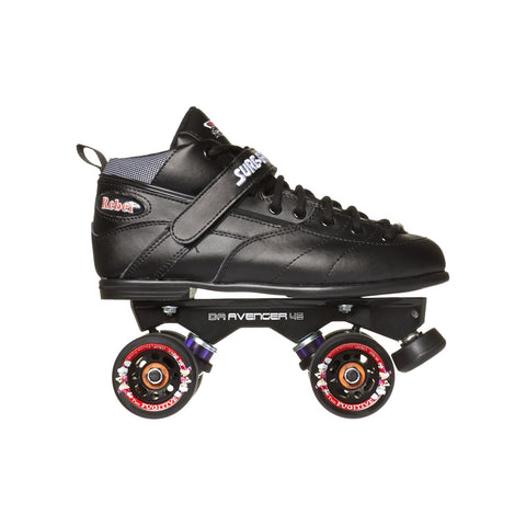 Suregrip Rebel Roller Skates Black w Avenger Magnesium Plate - Da Klinic Online | Skate Specialists