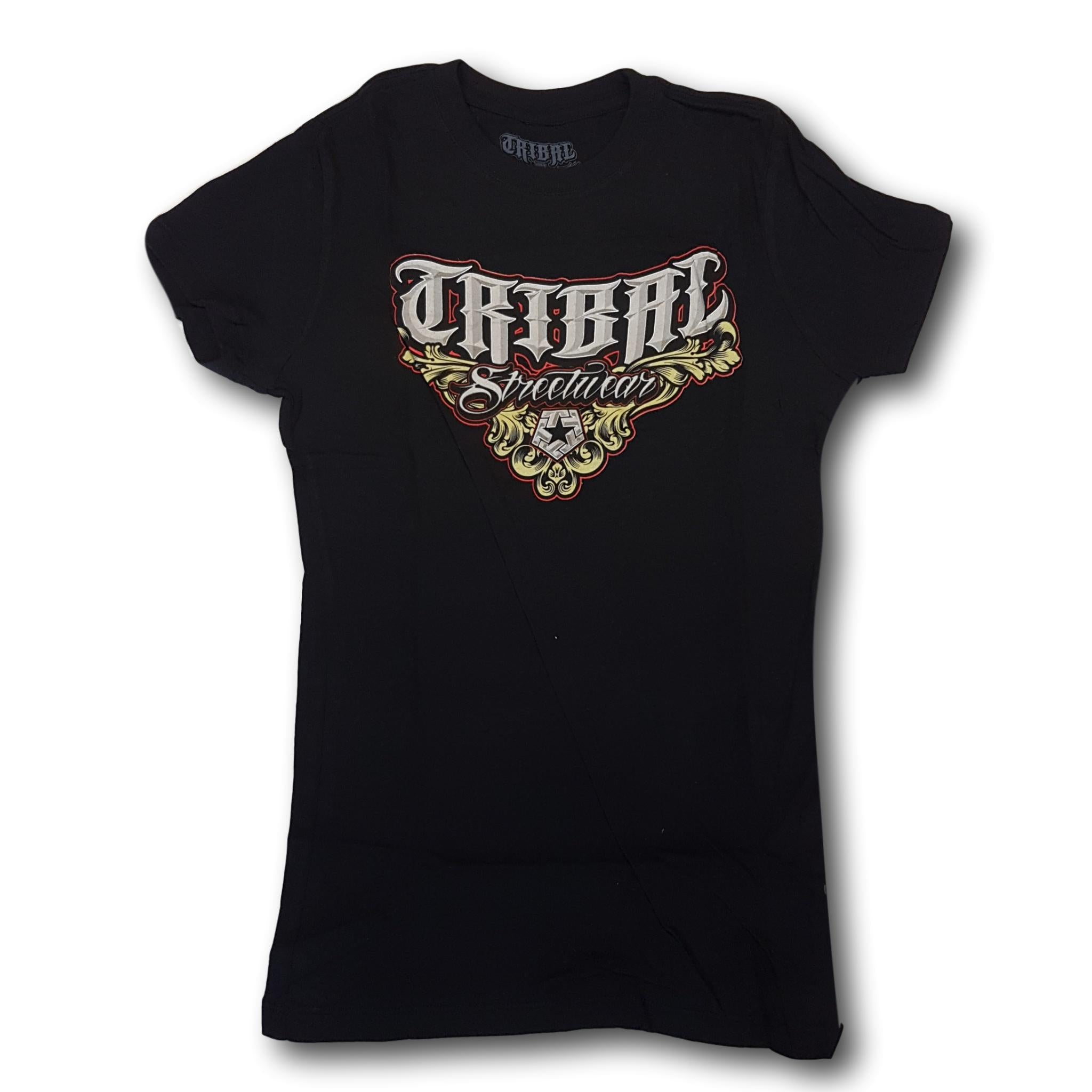 Tribal Bevel Womens Tee Black - Da Klinic Online | Skate Specialists