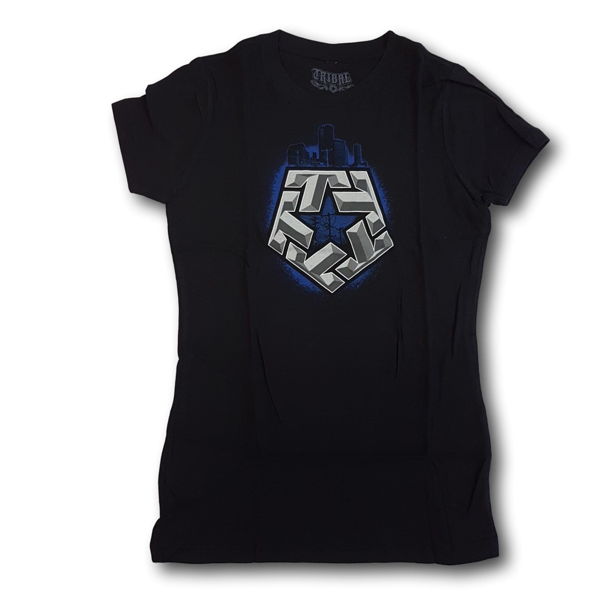 Tribal T-Star City Womens Tee Black - Da Klinic Online | Skate Specialists