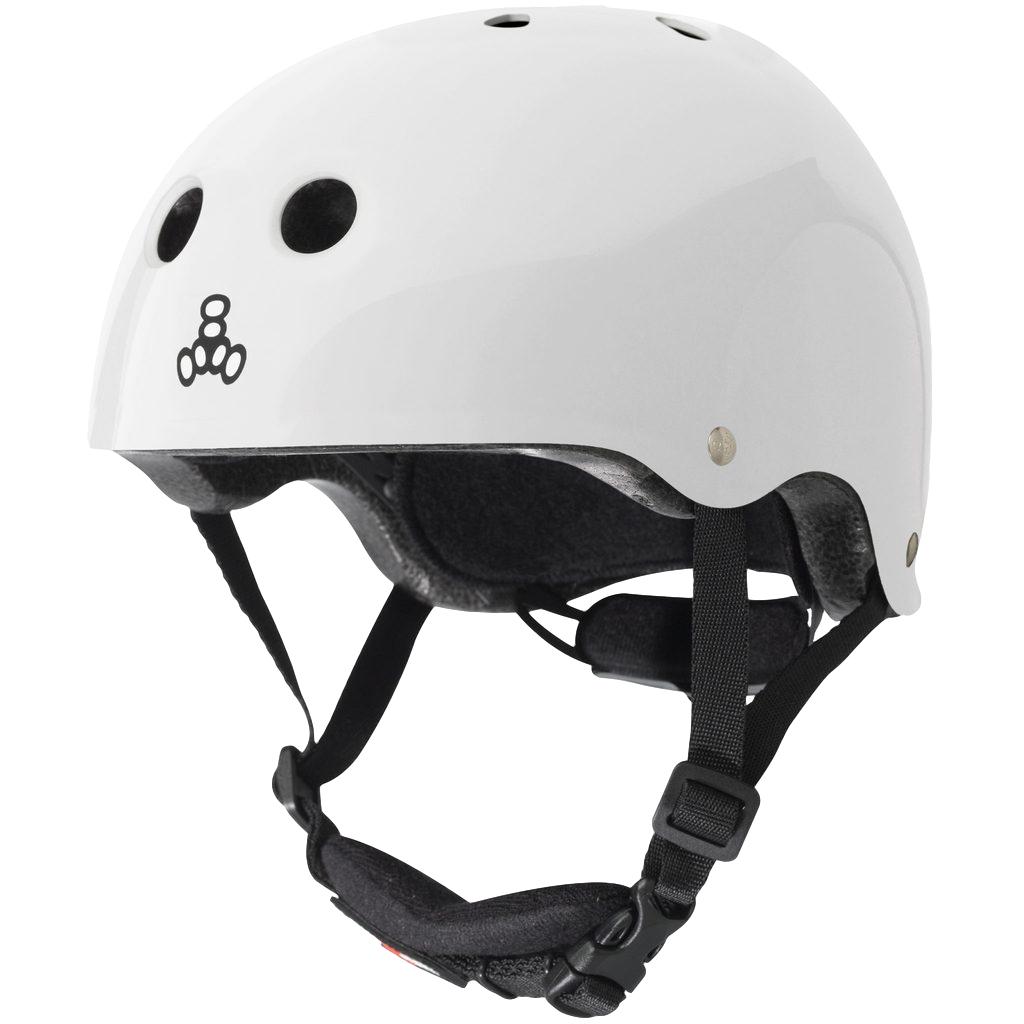 Triple 8 Lil 8 Certified Youth Helmet White Gloss - Da Klinic Online | Skate Specialists