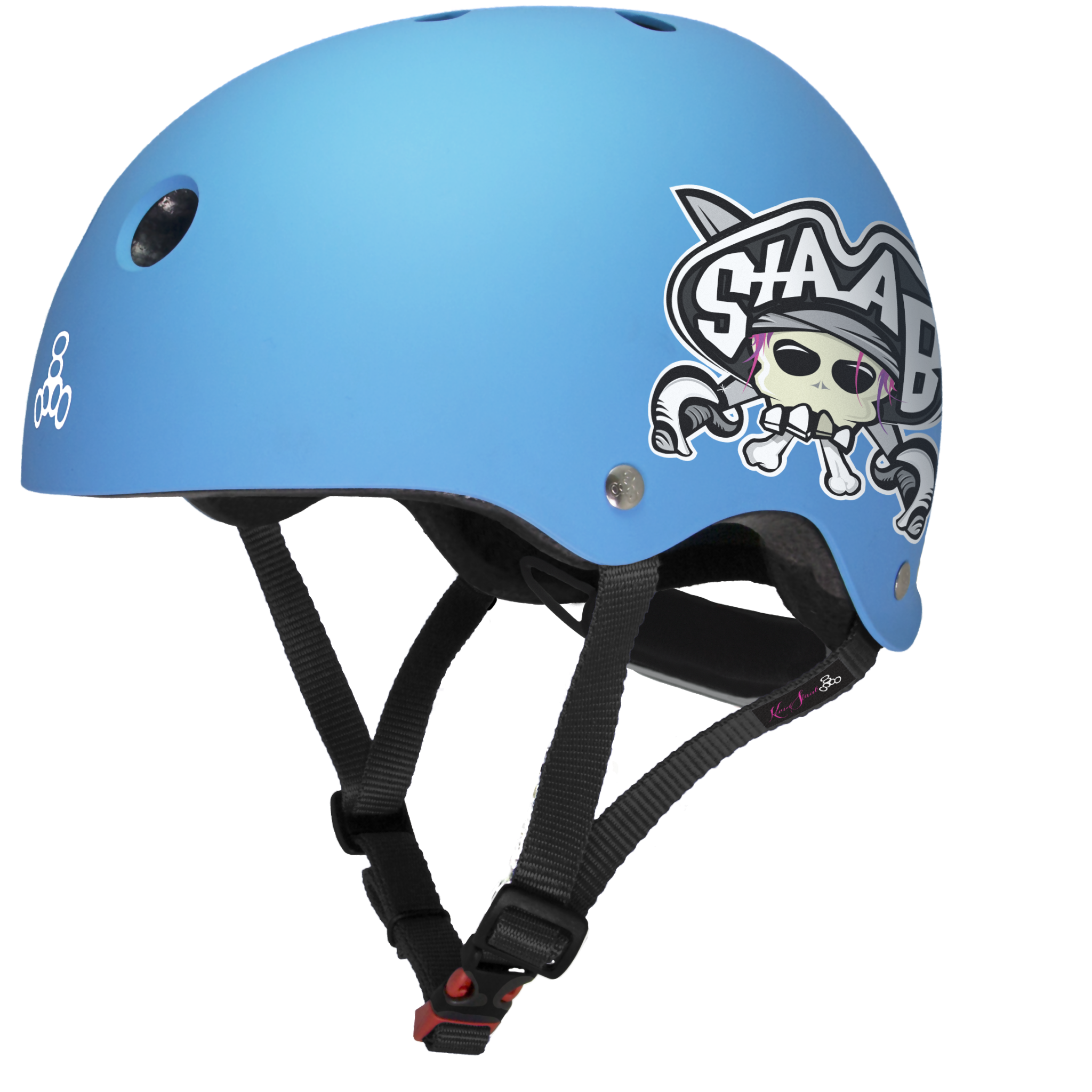 Triple 8 Lil 8 Certified Youth Staab Helmet Neon Blue Rubber - Da Klinic Online | Skate Specialists