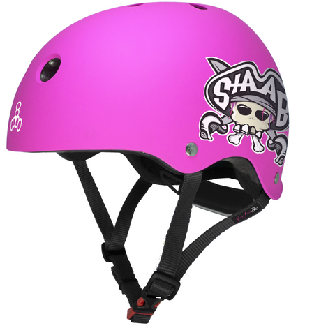 Triple 8 Lil 8 Certified Youth Staab Helmet Neon Pink Rubber - Da Klinic Online | Skate Specialists
