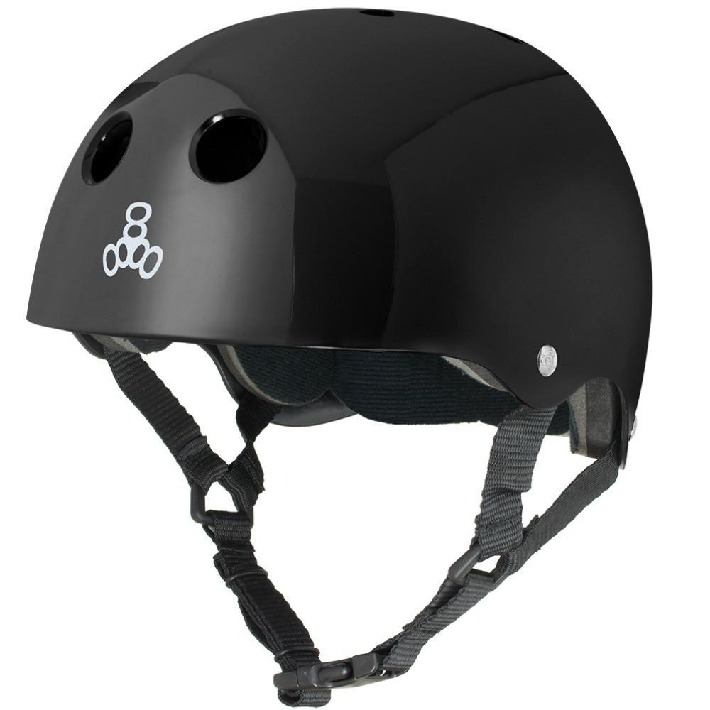 Triple 8 Skate Helmet SS Black Gloss - Da Klinic Online | Skate Specialists