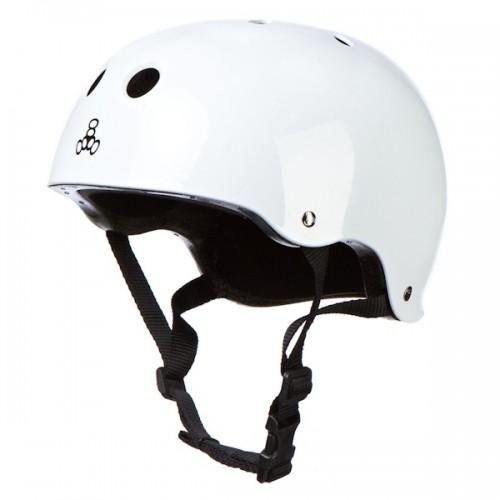 Triple 8 Skate Helmet SS White Gloss - Da Klinic Online | Skate Specialists