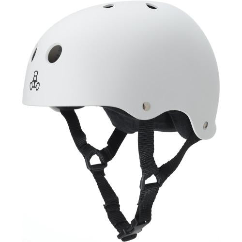 Triple 8 Skate Helmet SS White Rubber - Da Klinic Online | Skate Specialists