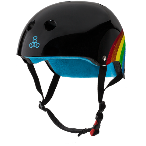 Triple 8 THE Certified Helmet SS Rainbow Sparkle Black - Da Klinic Online | Skate Specialists
