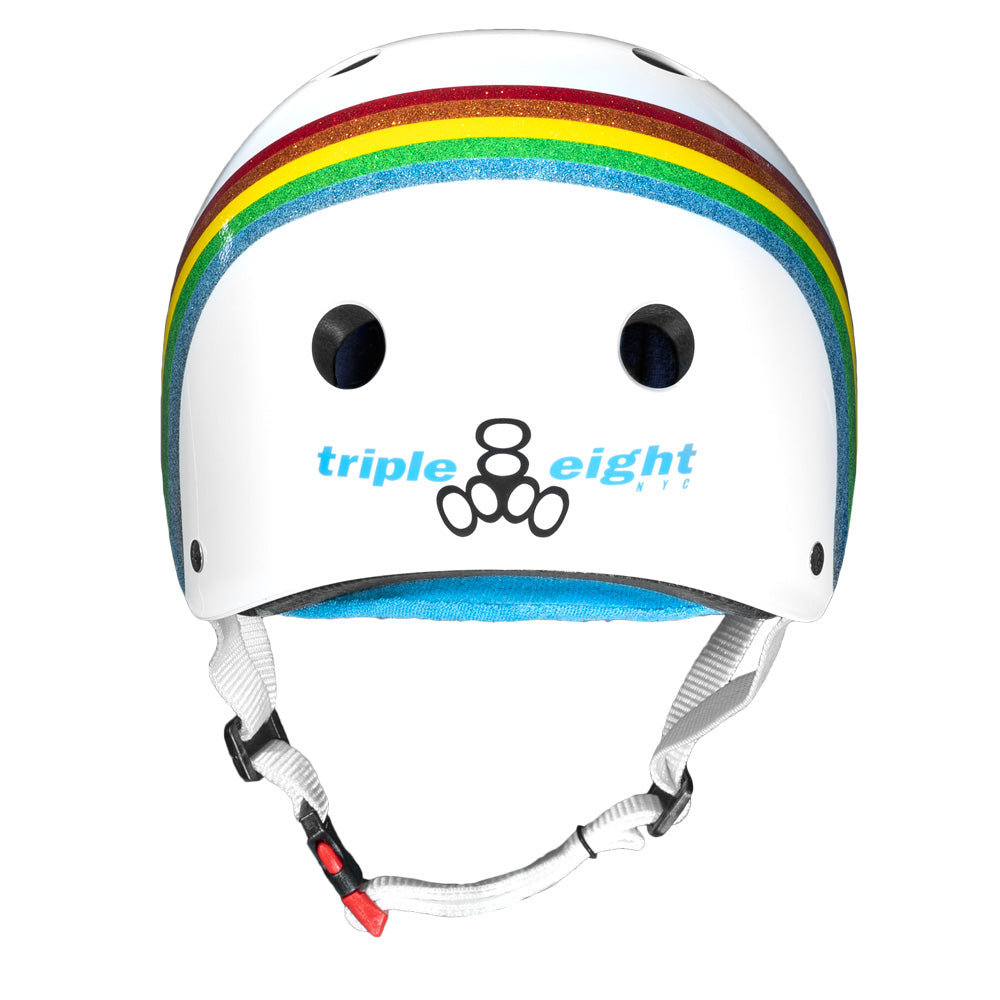 Triple 8 THE Certified Helmet SS Rainbow Sparkle White Limited Edition - Da Klinic Online | Skate Specialists