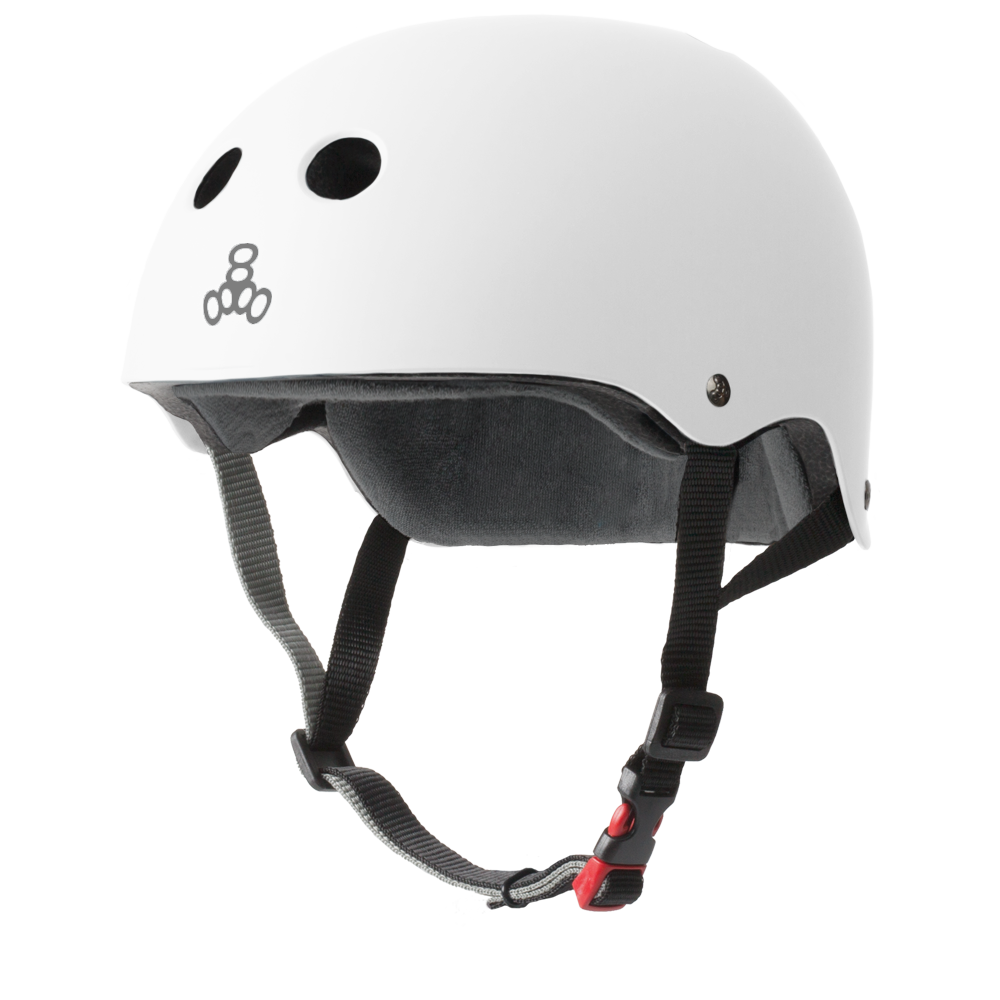 Triple 8 THE Certified Helmet SS White Rubber - Da Klinic Online | Skate Specialists
