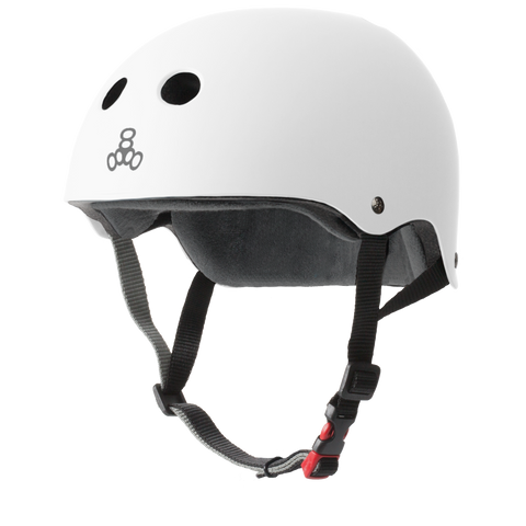 Triple 8 THE Certified Helmet SS White Rubber - Da Klinic Online | Skate Specialists