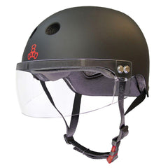 Triple 8 THE VISOR Certified Helmet SS Black Rubber - Da Klinic Online | Skate Specialists