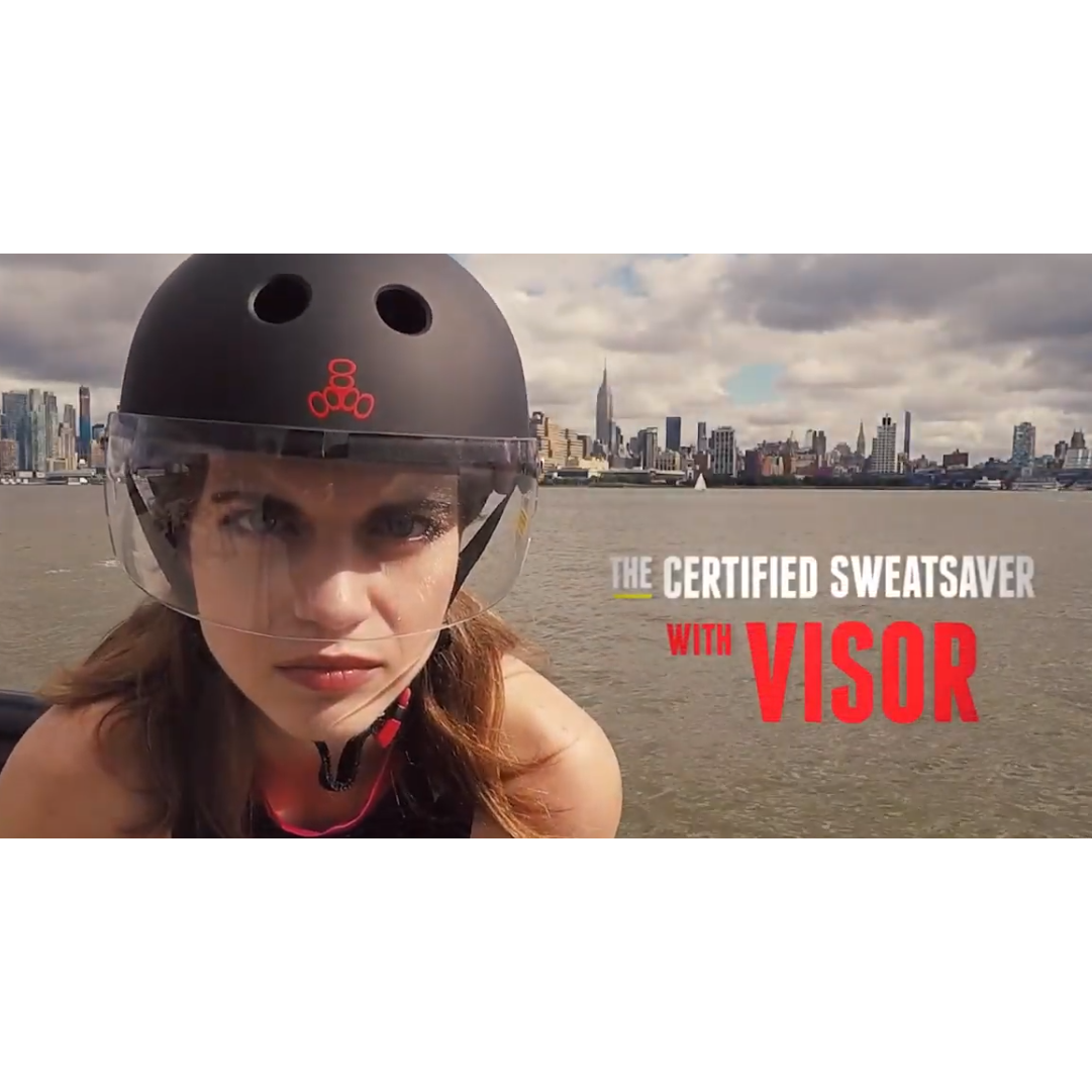 Triple 8 THE VISOR Certified Helmet SS Black Rubber - Da Klinic Online | Skate Specialists