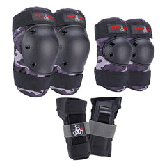 Triple 8 Tri Pack Padding Set Saver Series Charcoal Camo